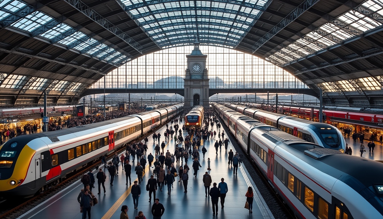 explore the convenient and efficient train travel options in dusseldorf. discover the city's main train stations, learn about services and amenities, and plan your journey through germany's vibrant rail network.